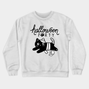 Cute Halloween Party Cat Crewneck Sweatshirt